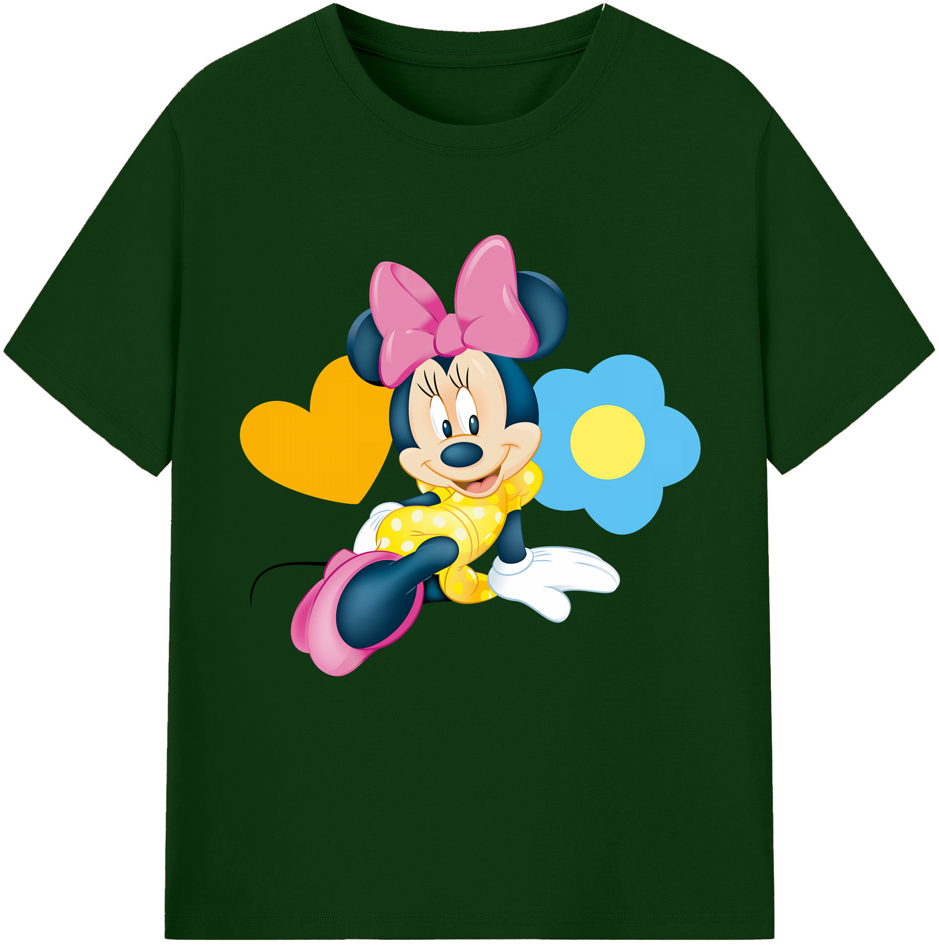 （画像用） ミッキーマウス Mickey Mouse 綿100％半袖Tシャツ（フロントプリント）